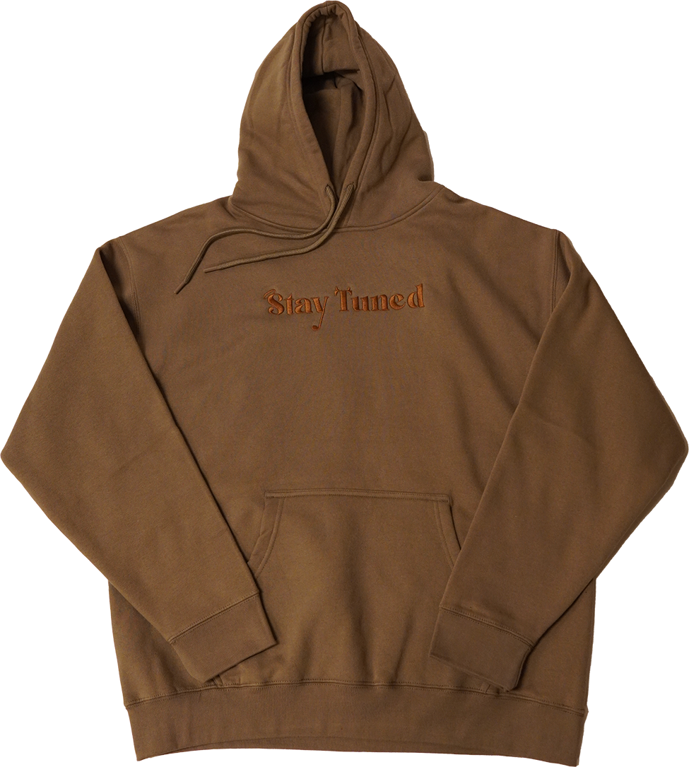Brown Hoodie Brown Embroidery