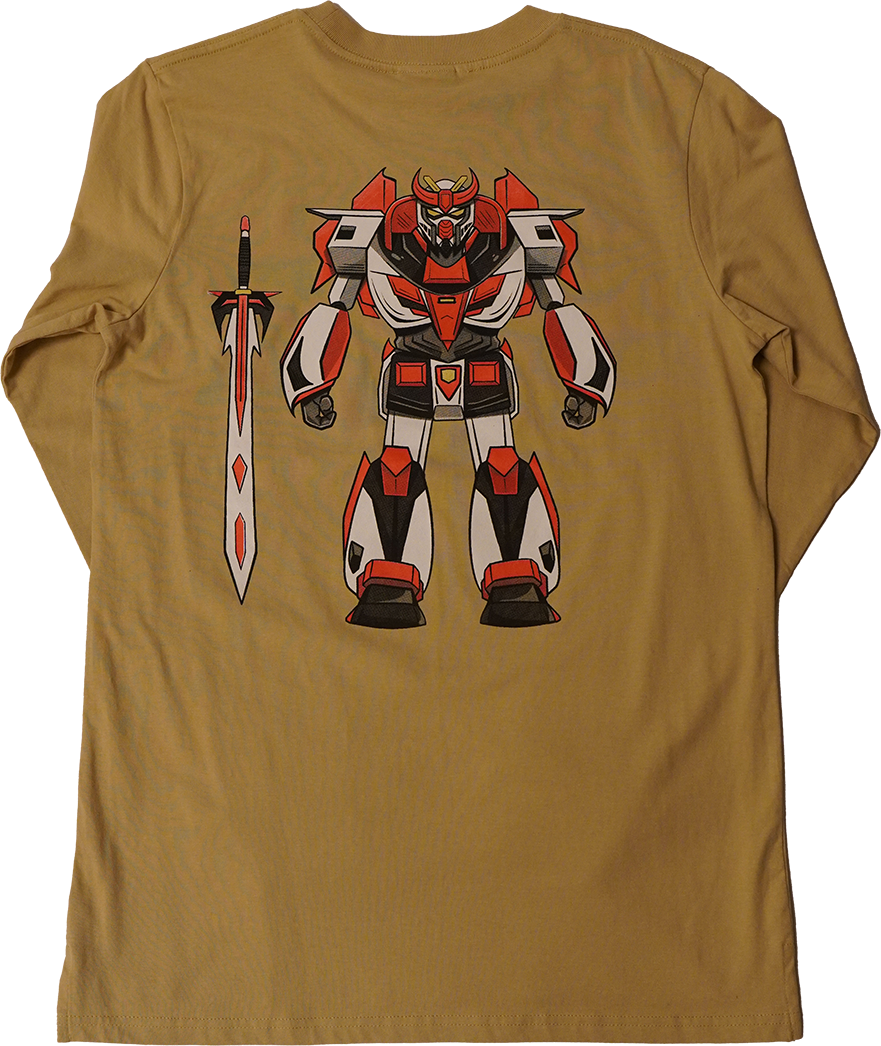 Tan Red Robot Long sleeve