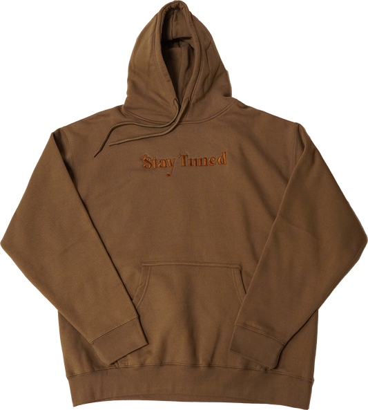 Brown Hoodie Brown Embroidery