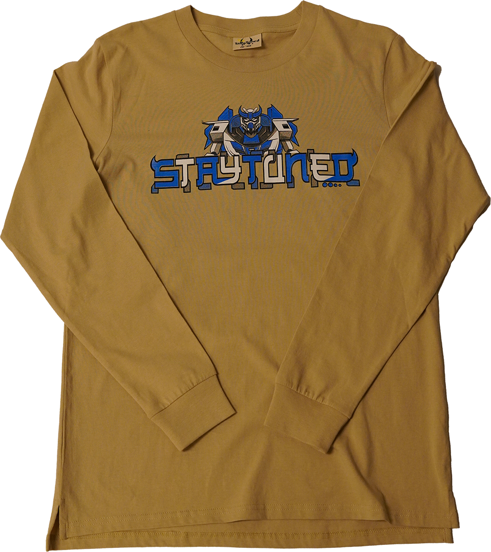 Tan Blue Robot Long sleeve
