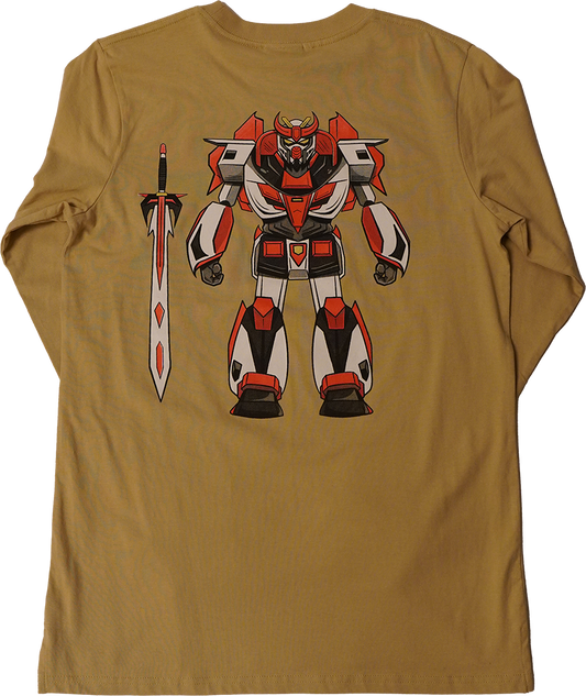 Tan Red Robot Long sleeve