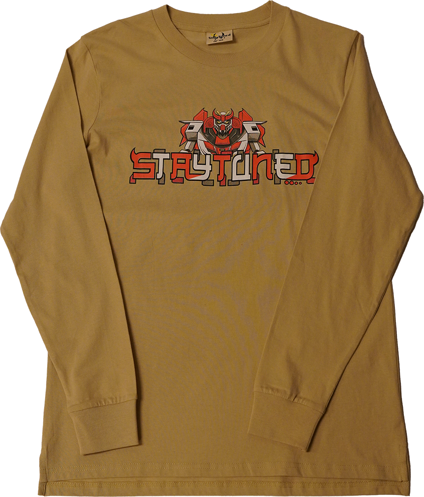 Tan Red Robot Long sleeve